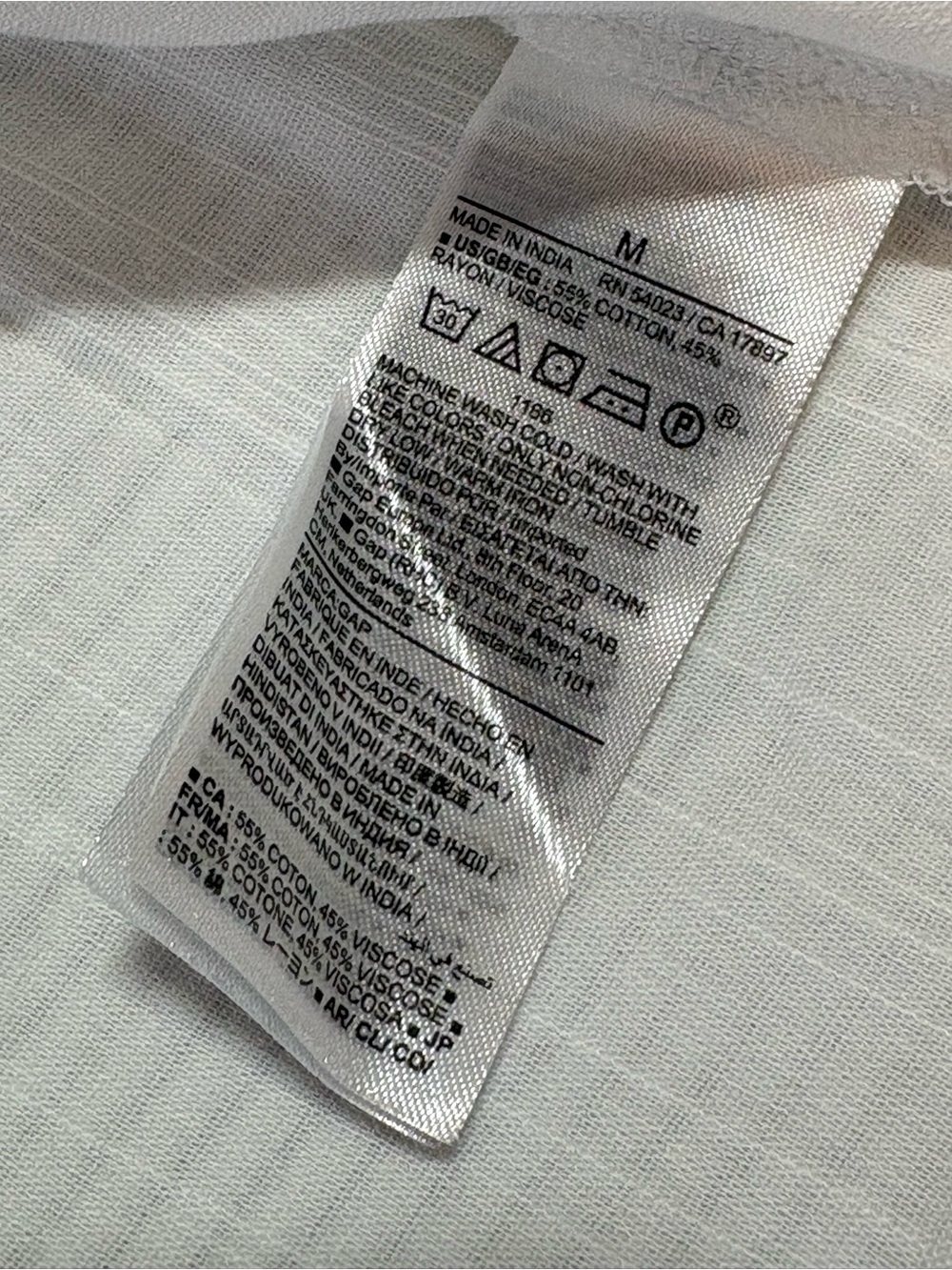 GAP White Lightweight Peasant-Style Blouse - Picture 4 of 7